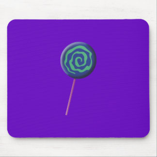 Vriden blå lollipop med lime musmatta