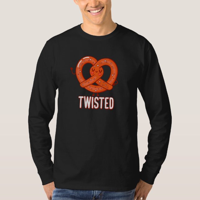 Vriden kringla bakning pretzelbröd   t shirt (Framsida)