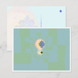 Vriden skärm med gräns vykort