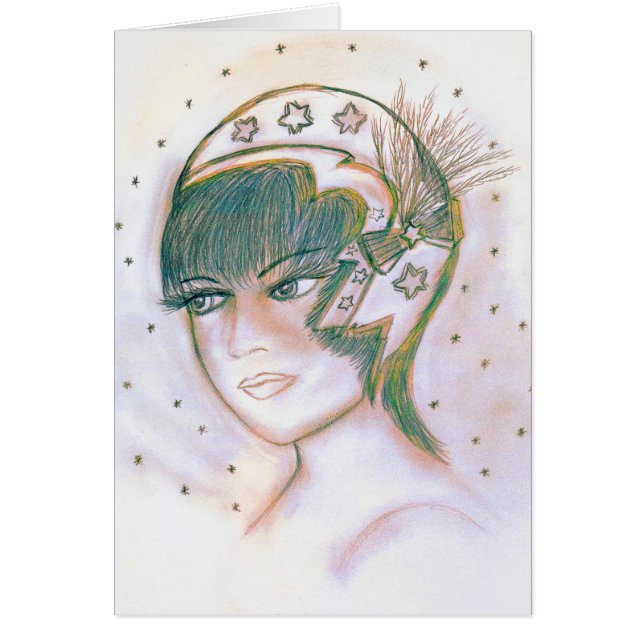 Vriden Starry klaff Hälsningskort (Framsidan)