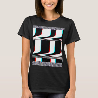 Vriden VHS-glitch RGB-rand T Shirt