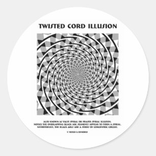 Vridet binda med rep illusionen (falsk spiral) runt klistermärke