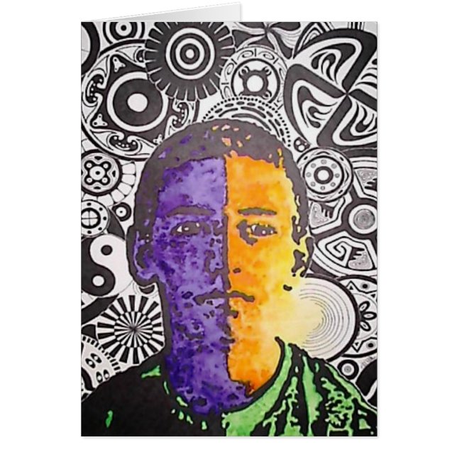 Vridet och sönderrivet hälsningskort (Framsidan)