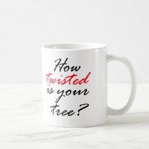 Vridet ris på den Gnarled grensläktforskningmugg Kaffemugg
