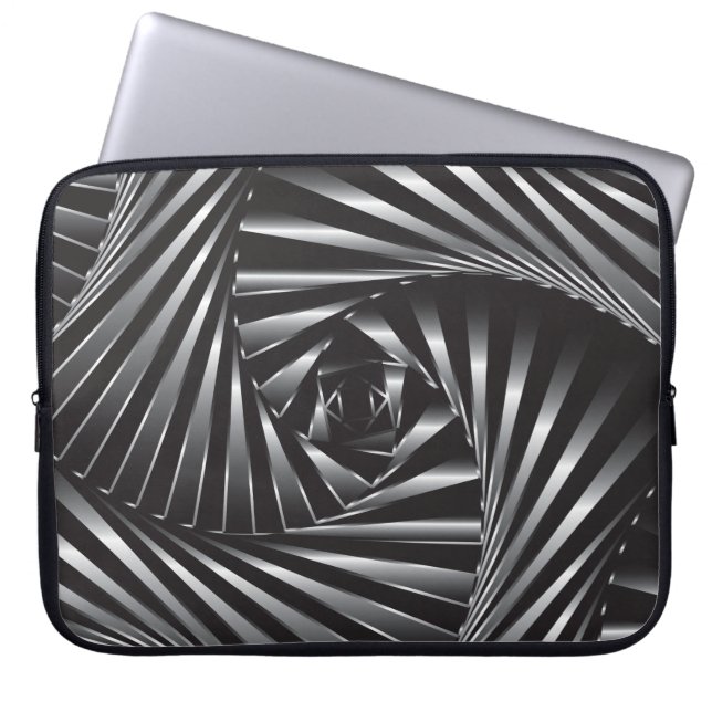 Vridet - svarten stålsätter laptop fodral (Framsidan)
