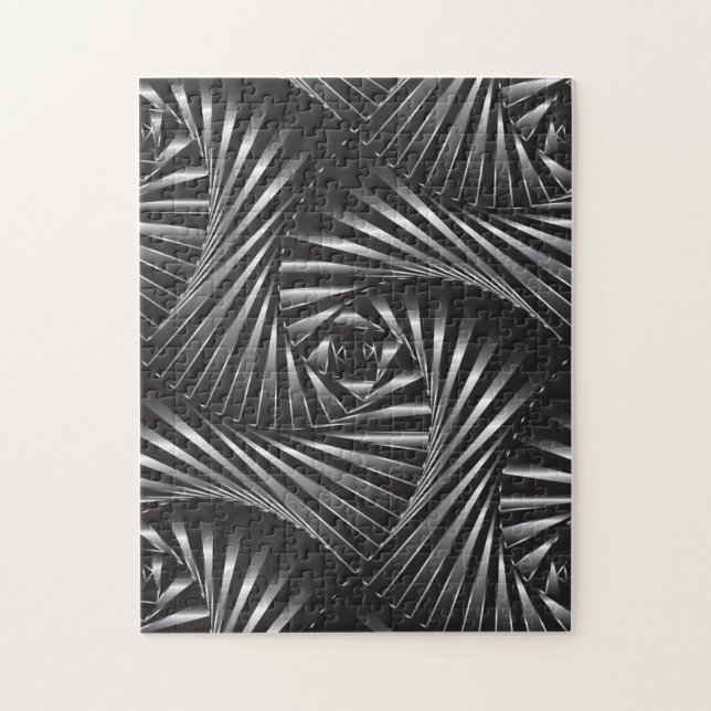 Vridet - svarten stålsätter pussel (Vertikal)