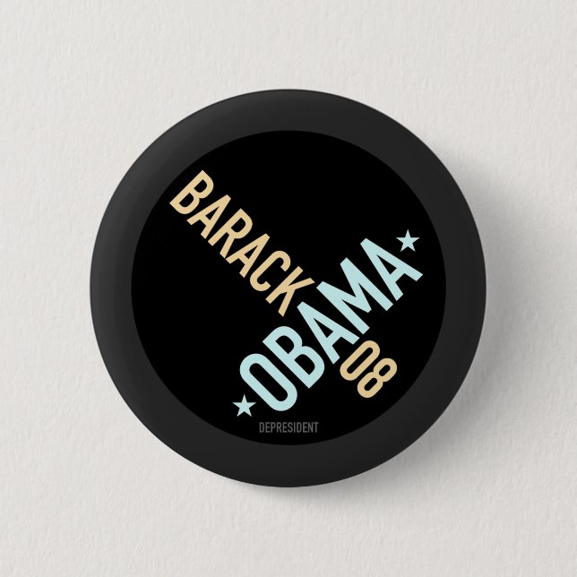 Vridna Barack Obama 08 knäppas Knapp (Framsida)