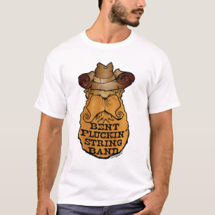 Vridna Pluckin stränger musikbandet Merch Tee Shirt