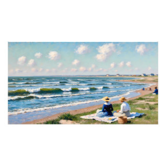 Vriendinnen aan de Kust Fototryck