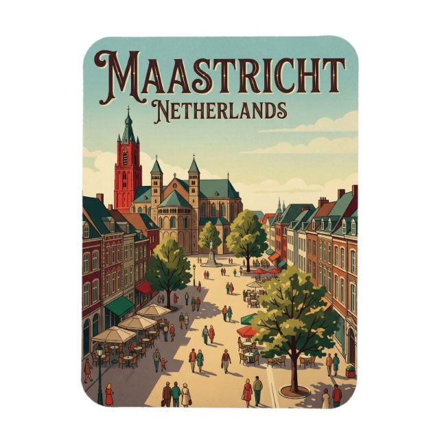 Vrijthof, Maastricht Nederländerna Magnet (Vertikal)