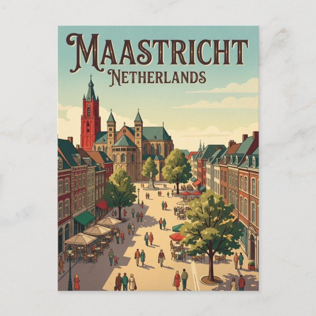 Vrijthof Square, Maastricht Netherlands Vykort (Framsida)