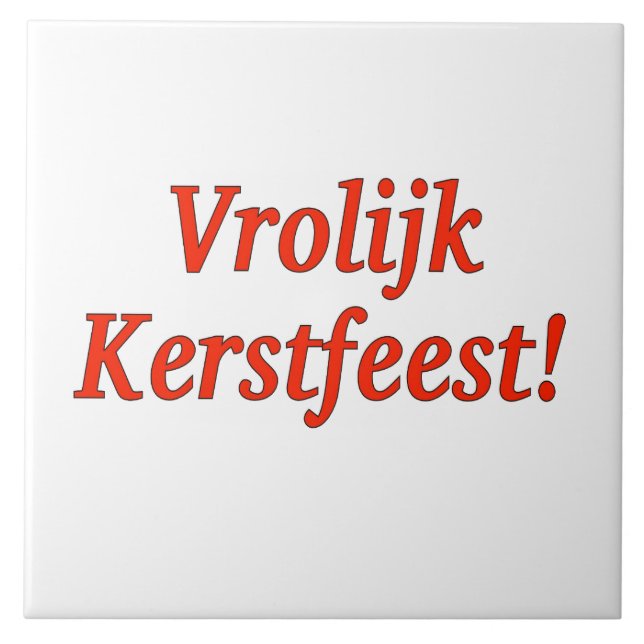 Vrolijk Kerstfeest! God jul i holländare rf Kakelplatta (Framsidan)