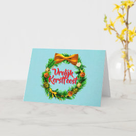 Vrolijk Kerstfest Dutch God jul Hälsning Kort