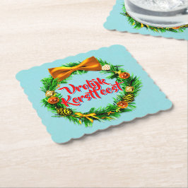 Vrolijk Kerstfest Dutch God jul Underlägg Papper