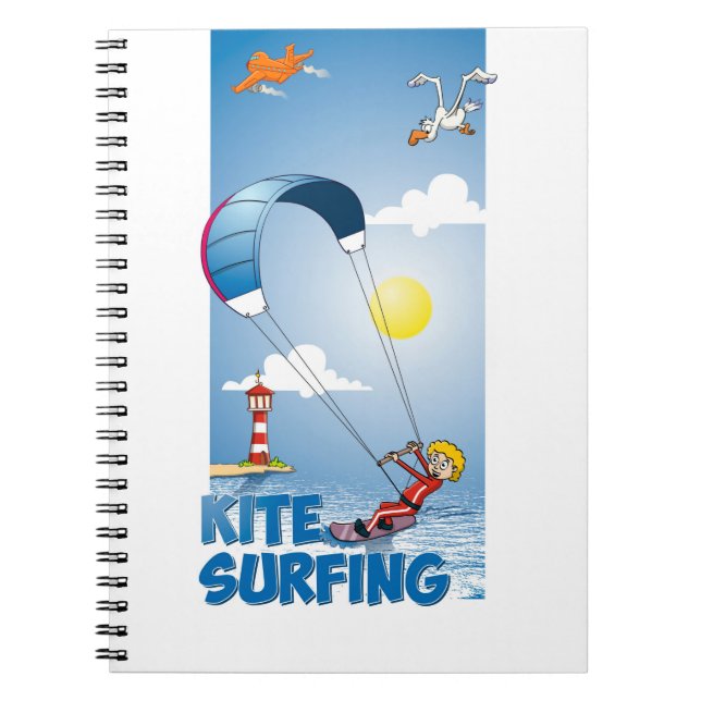 Vrolijke Kite surfing. Anteckningsbok (Framsidan)