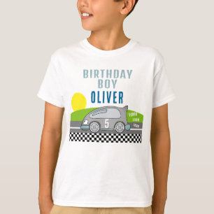Vroom Tävla Car Road Birthday Boy Guest of Honor T Shirt