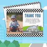 Vroom Tävla Car Road Boy Photo Birthday Tack Vykort<br><div class="desc">Vroom Vroom Tävla Car på en Road Boy Photo Birthday Tack Postcard. Tack för att du har ett vykort är perfekt för en liten pojke som kärlekar tävla bilar! Teckning i bilen på vägen. Texten "Vroom Vroom" kommer att påminna din kära om en av de roligtar de hade på sin...</div>