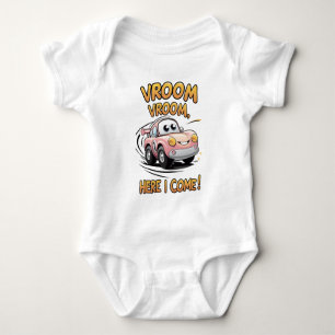 Vroom Vroom Baby Outfit - Cute Tecknad Tävling Car T Shirt