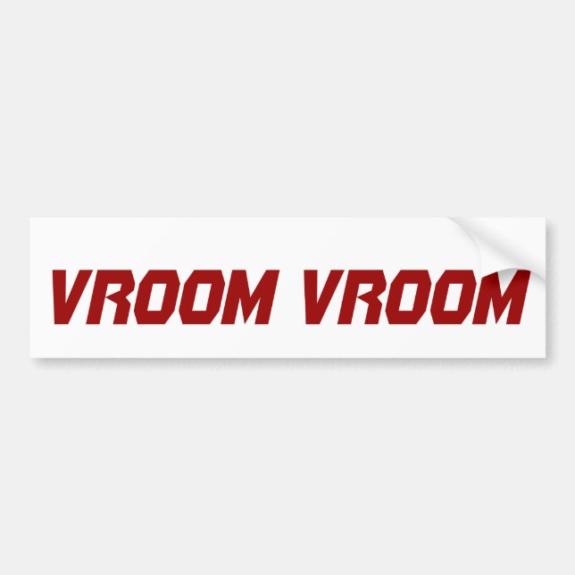 Vroom Vroom bildekal (Framsidan)
