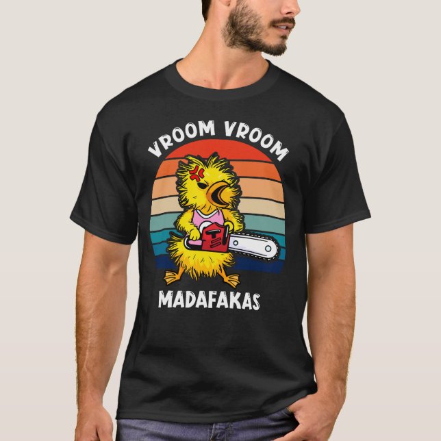 Vroom Vroom Feathers: Ankor med Chainszawa T Shirt (Framsida)