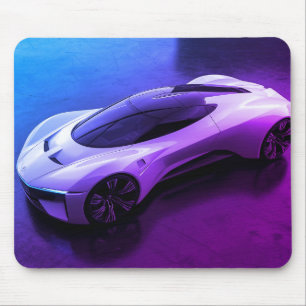 Vroom, Vroom Futuristisk sportbil på en dator Musmatta