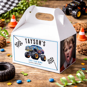 Vroom Zoom Monster Truck Boom 1-års födelsedagsf Presentaskar