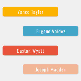 VSCO Aesthetic Färg Watersecure Namn-etiketter Klistermärke