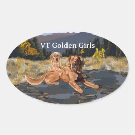 VT Golden Girls Sticker Ovalt Klistermärke
