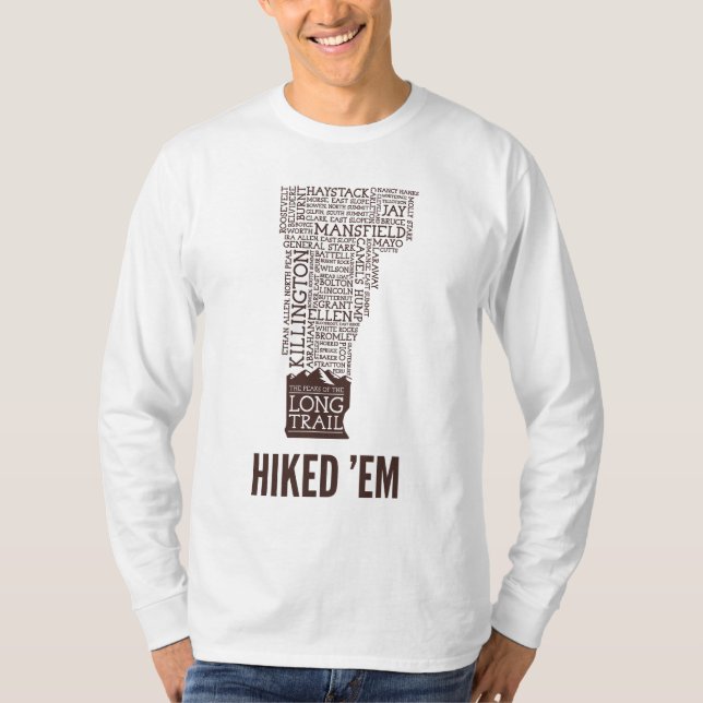 VT Long Trail Hiked Långärmad T-Shirt (brunt) (Framsida)