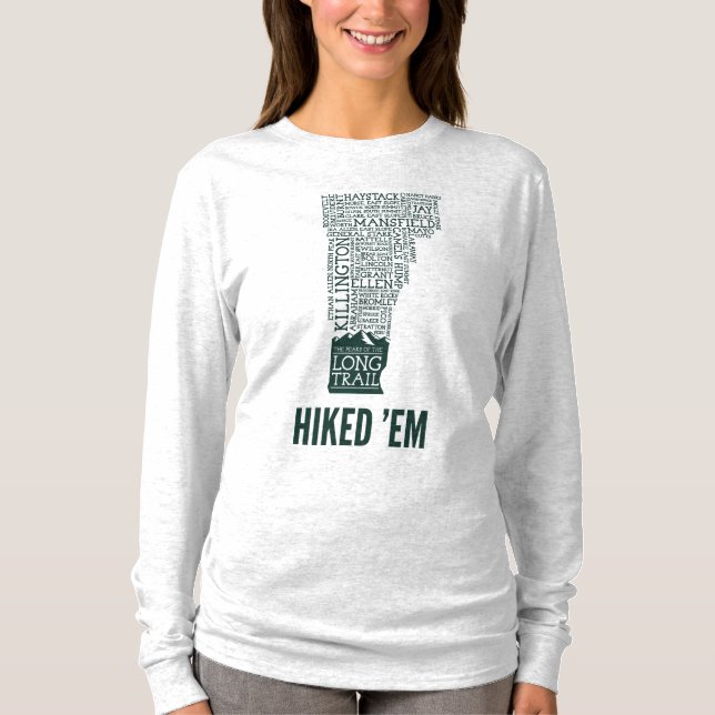 VT Long Trail Hiked Women's Långärmad T- Shirt Tröja (Framsida)