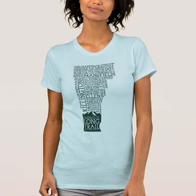 VT Long Trail Women's American Apparel T-Shirt (Framsida)