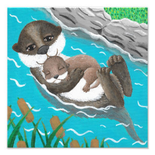 VTD "Otterly Adorable" 12x12 konsttryck Fototryck