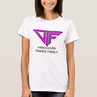 VTF-kvinnor (rosagränslogotyp med text) Tee