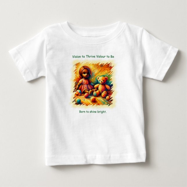 VTVB-BORNTOSHINE-BT - Baby Tops T Shirt (Framsida)
