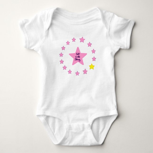 VTVB-SOFTSTRONG-BB - Baby Bodyoverall T Shirt (Framsida)