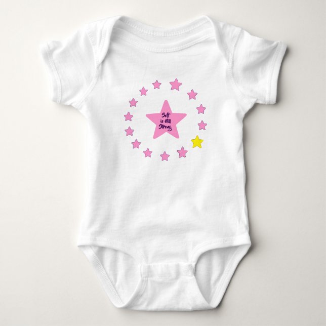 VTVB-SOFTSTRONG-BB - Baby Bodysuit T Shirt (Framsida)