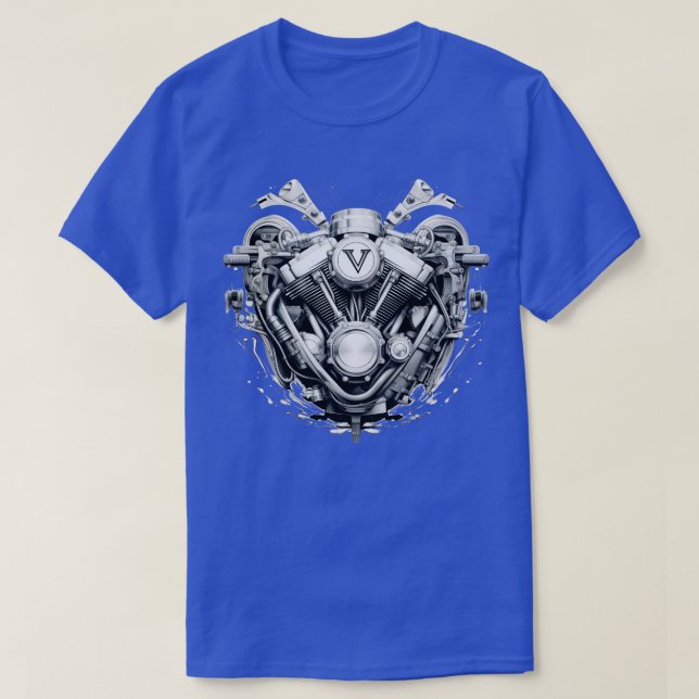 VTwin-motor T Shirt (Design framsida)