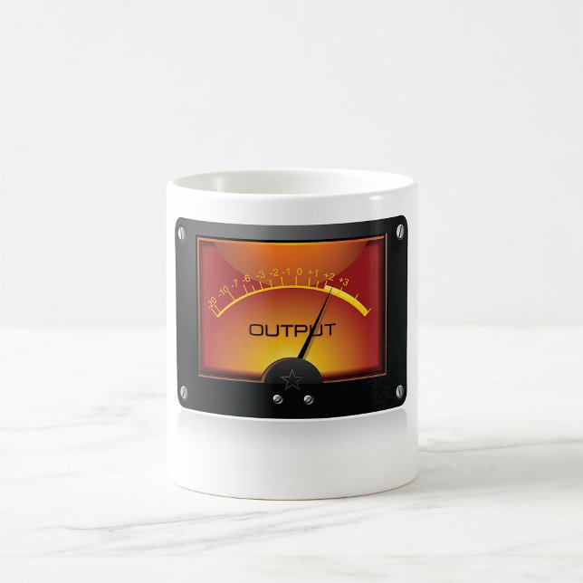 VU-mätare Utgångsmätare Ljudnivåmätare Kaffemugg (Skapare uppladdad)