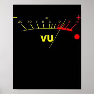 VU Meter Ljud Level Studio Broadcast Ljud Poster