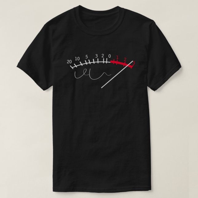 VU Meter Ljud Level Studio T Shirt (Design framsida)