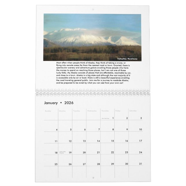 Vudsies Alaska Kalender (Jan 2026)