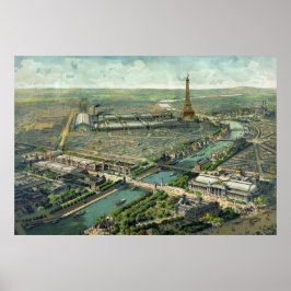 Vue panoramique de l'exposition universelle 1900 poster
