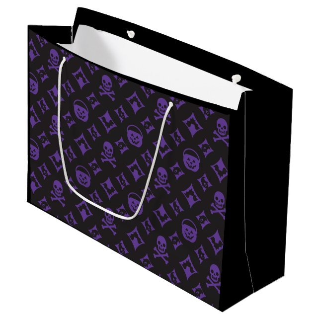Vuitton Dödskallar! Lila Halloween Modeväskor (Framsidan Vinklad)