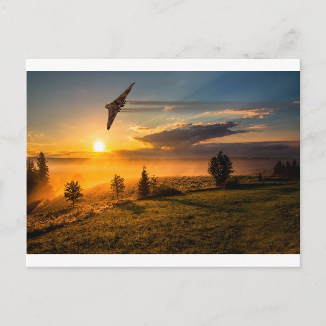 Vulcan Bomber Misty Dawn Vykort (Framsida)