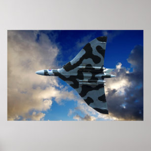 Vulcan bombplan i flyg poster