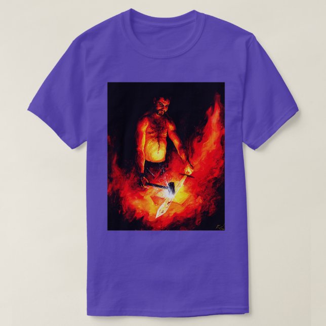 Vulcan God of the Forge T Shirt (Design framsida)
