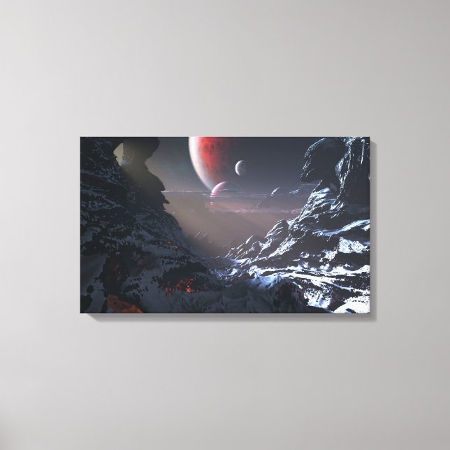Vulcan (Snö) (Triptych) Canvastryck (Framsida)