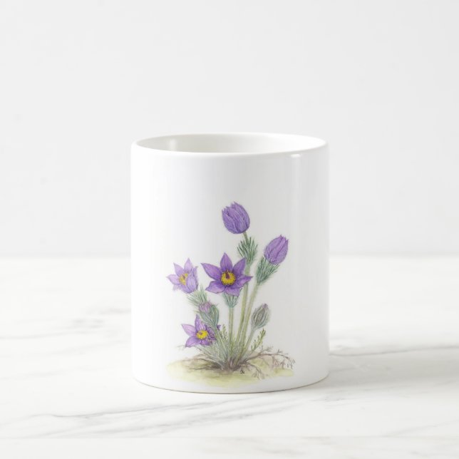 Vulgaris Pulsatilla - skräddarsy Kaffemugg (Center)