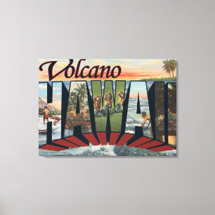 Vulkan Hawaii - stora brevplatser Canvastryck