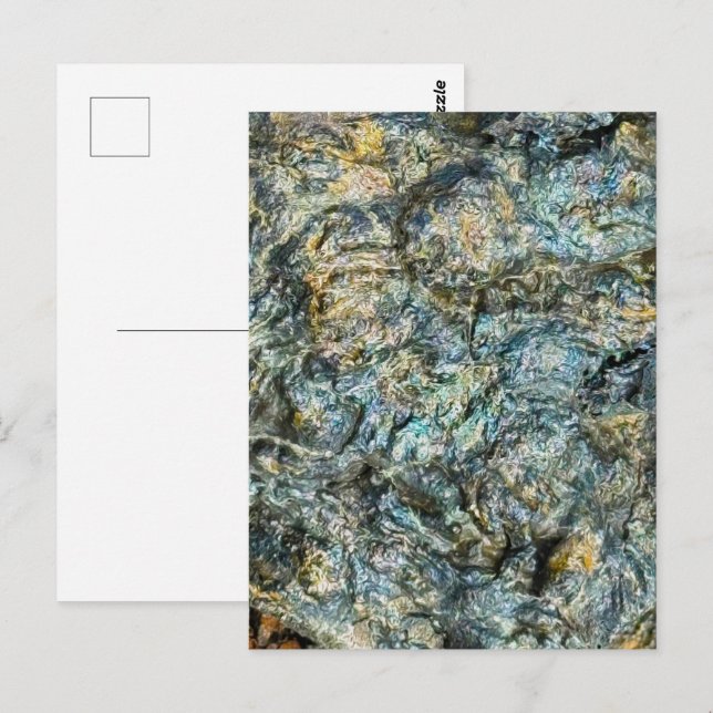 Vulkan Lava Bergart Vykort (Fram/baksida)